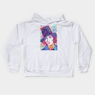 GEORGE SAND colored pencil portrait .1 Kids Hoodie